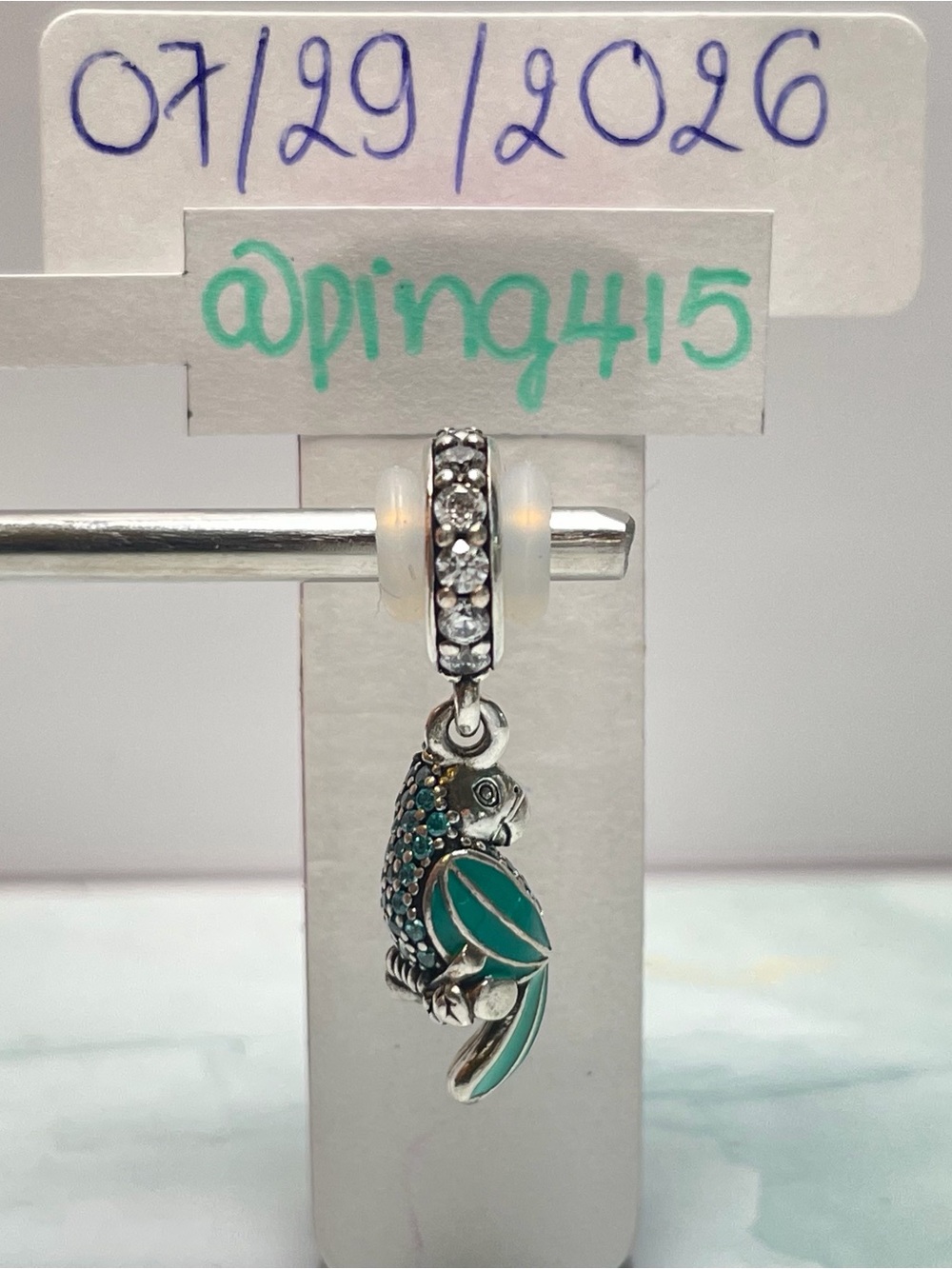 Pandora Tropical Parrot Dangle